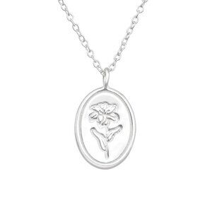 Sterling Silver Flower Necklace